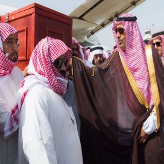 أمير الباحة في مُقدمة مُستقبلي جثمان" الشهيد سفر الغامدي"