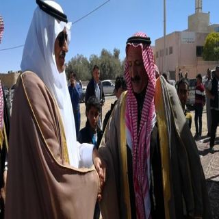 السفير السعودى لدى #الأردن يقدم واجب العزاء لقبيلة الحويطات بمعان.